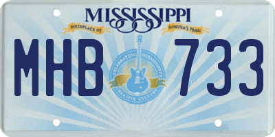 MS license plate MHB733