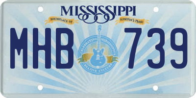 MS license plate MHB739