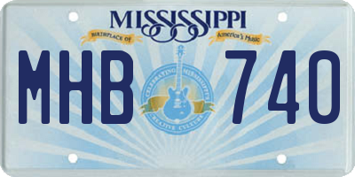 MS license plate MHB740