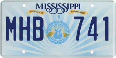 MS license plate MHB741