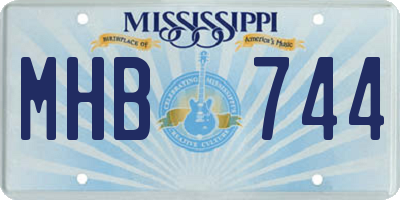 MS license plate MHB744