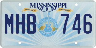 MS license plate MHB746