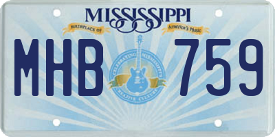MS license plate MHB759