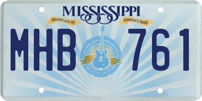 MS license plate MHB761