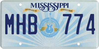 MS license plate MHB774