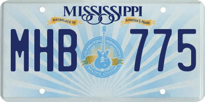 MS license plate MHB775