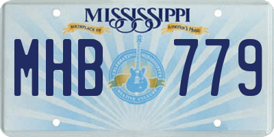 MS license plate MHB779