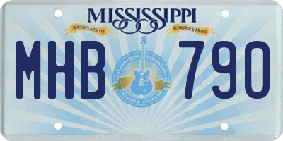 MS license plate MHB790