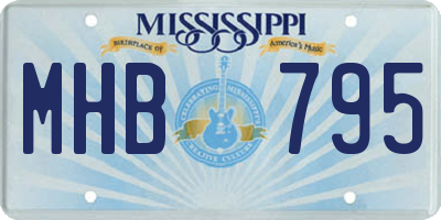 MS license plate MHB795