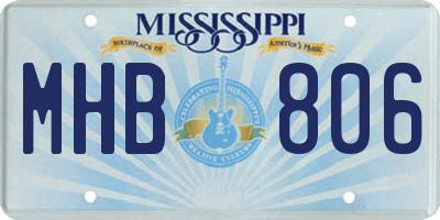 MS license plate MHB806
