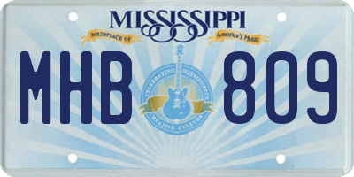 MS license plate MHB809