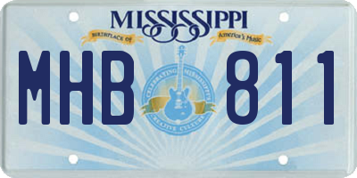 MS license plate MHB811
