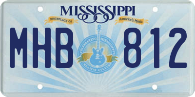 MS license plate MHB812