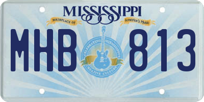 MS license plate MHB813