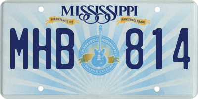 MS license plate MHB814