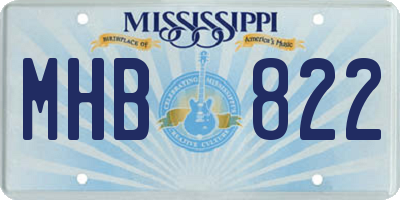 MS license plate MHB822