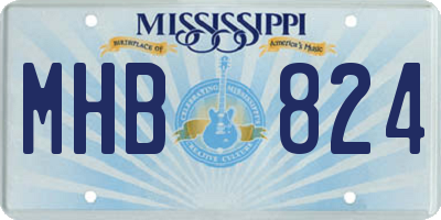 MS license plate MHB824