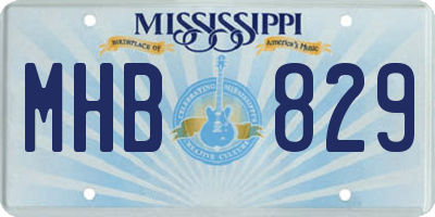 MS license plate MHB829