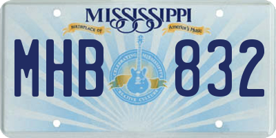 MS license plate MHB832