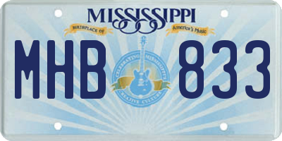 MS license plate MHB833