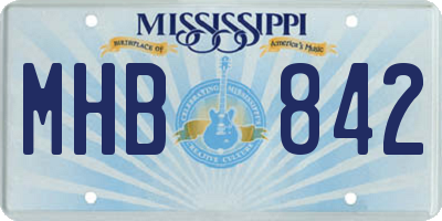 MS license plate MHB842