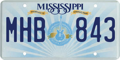 MS license plate MHB843