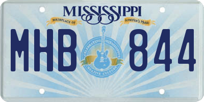 MS license plate MHB844