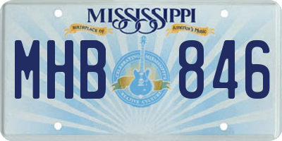 MS license plate MHB846
