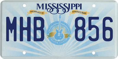 MS license plate MHB856