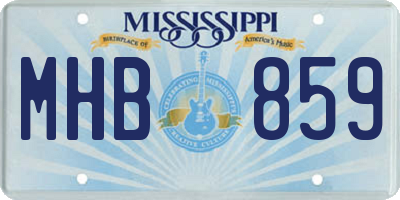 MS license plate MHB859