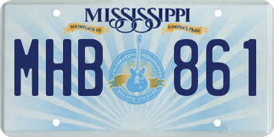 MS license plate MHB861