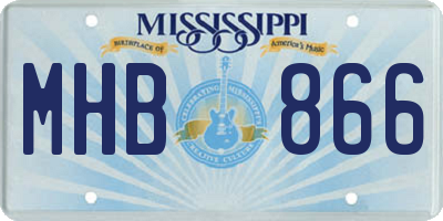 MS license plate MHB866