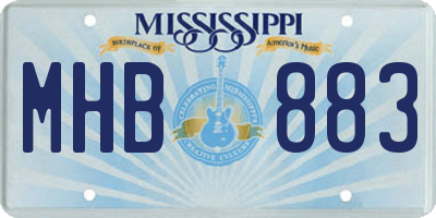 MS license plate MHB883