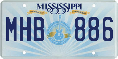 MS license plate MHB886
