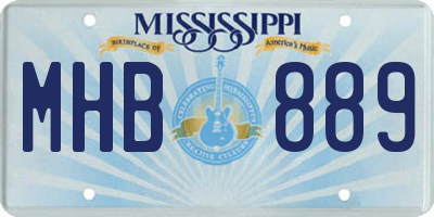 MS license plate MHB889