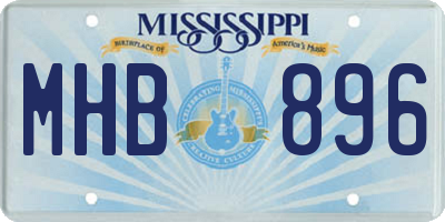 MS license plate MHB896