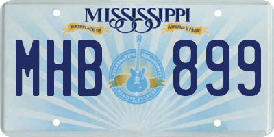 MS license plate MHB899