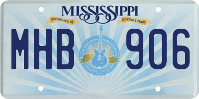 MS license plate MHB906