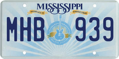 MS license plate MHB939