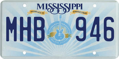 MS license plate MHB946