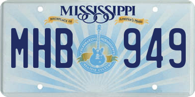MS license plate MHB949