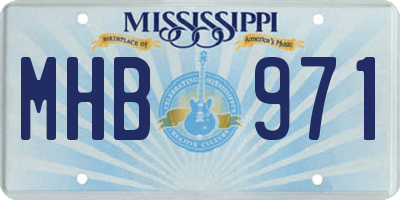 MS license plate MHB971