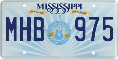 MS license plate MHB975