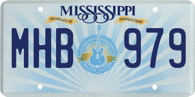 MS license plate MHB979
