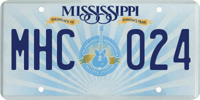 MS license plate MHC024