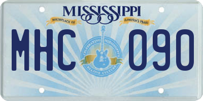 MS license plate MHC090