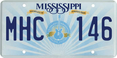 MS license plate MHC146