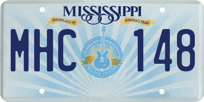 MS license plate MHC148