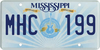 MS license plate MHC199