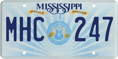 MS license plate MHC247
